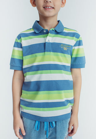 Mossimo Kids Harold Aspen Green Striped Polo Shirt
