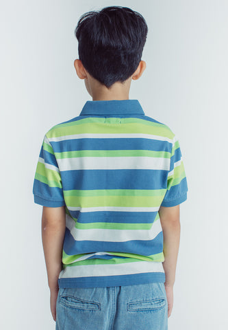 Mossimo Kids Harold Aspen Green Striped Polo Shirt