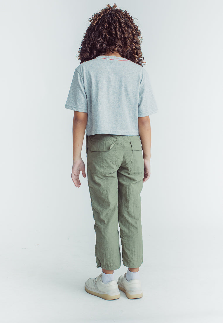 Mossimo Kids Kayce Heather Gray Loose Cropped Fit Tee