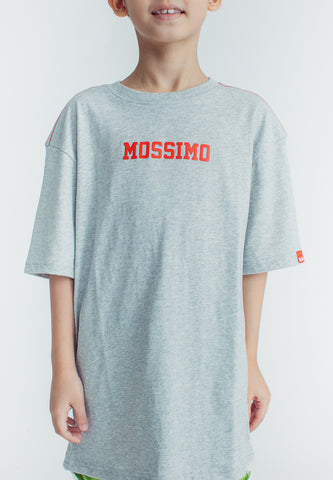 Mossimo Kids Mateo Heather Gray Oversized Graphic T-shirt