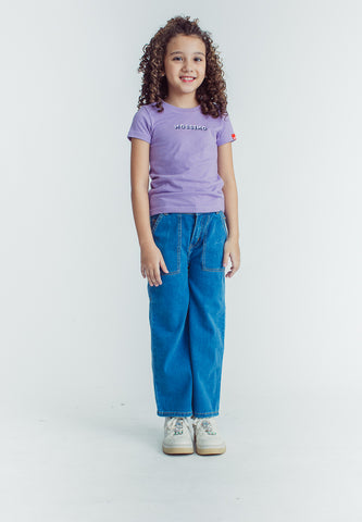 Mossimo Kids Kelly Medium Blue Carpenter High Waisted Jeans