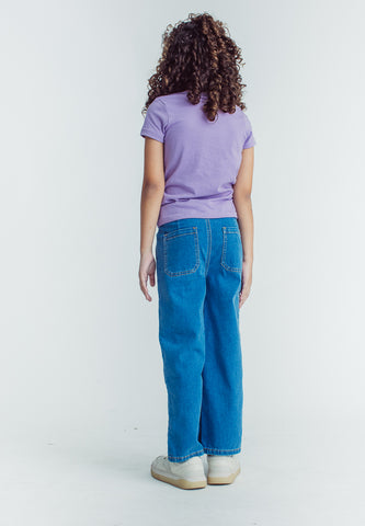 Mossimo Kids Kelly Medium Blue Carpenter High Waisted Jeans