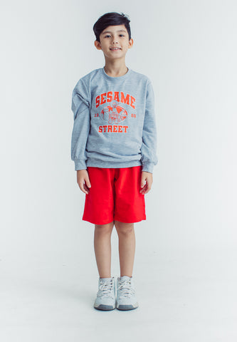 Mossimo Kids Heather Gray Red Sesame Street Pullover and Short Set