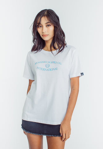 Mossimo Lucy White Classic Fit Tee