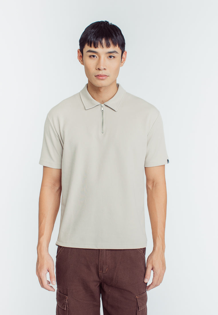 Mossimo Blake Beige Textured Comfort Fit Polo
