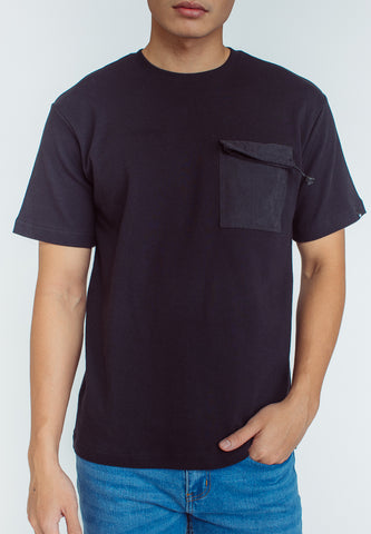 Mossimo Ray Black Comfort Fit Tee with Pocket