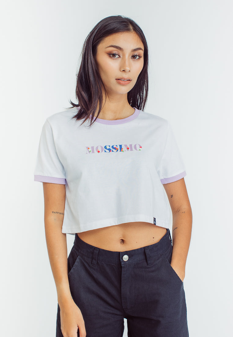 Mossimo Ellen White Super Cropped Fit Tee