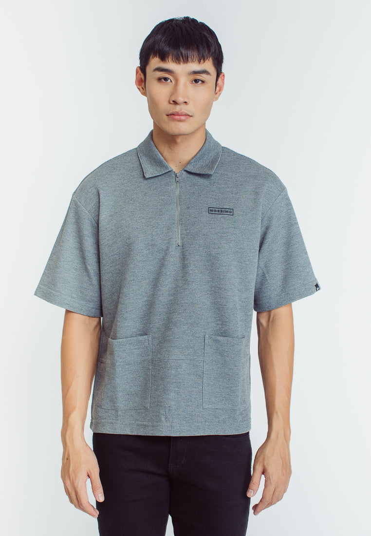 Mossimo Levi Dark Gray Oversized Polo Shirt