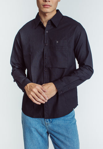 Mossimo Robin Black Comfort Fit Long Sleeves Shirt