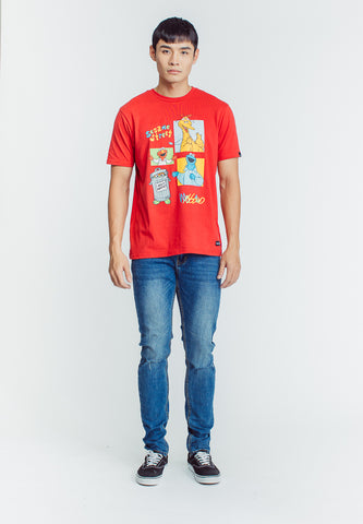 Mossimo Lawrence Medium Blue Ankle Length with Ripped and Patch Jeans