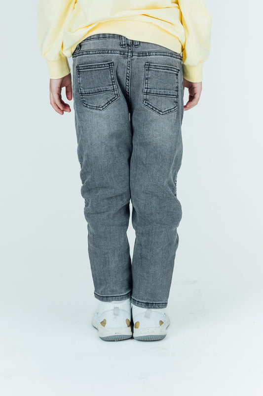 Mossimo Kids Benson Gray Regular Fit with Knee Stitch Jeans
