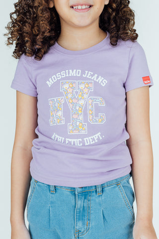 Mossimo Kids Angelie Viola Floral Basic Tshirt