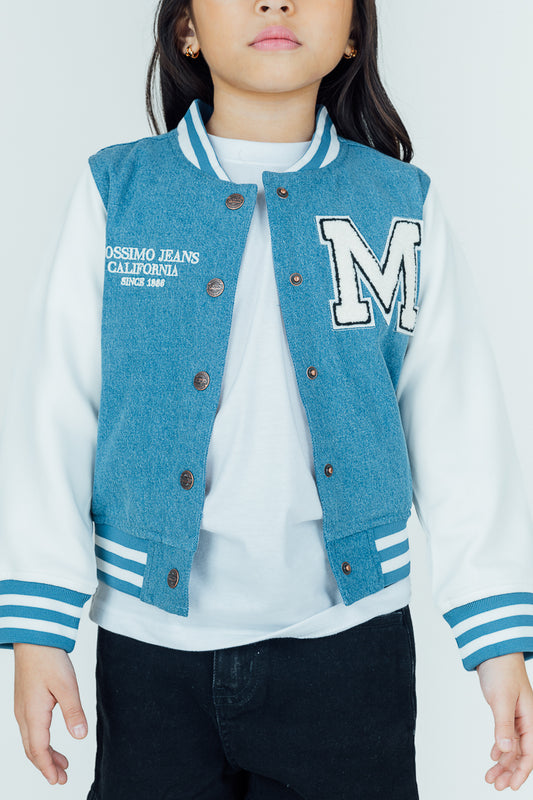 Mossimo Kids Jackie Medium Blue Bomber Jacket