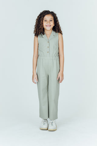 Mossimo Kids Ronalyn Light Green Sleeveless Jumpsuit