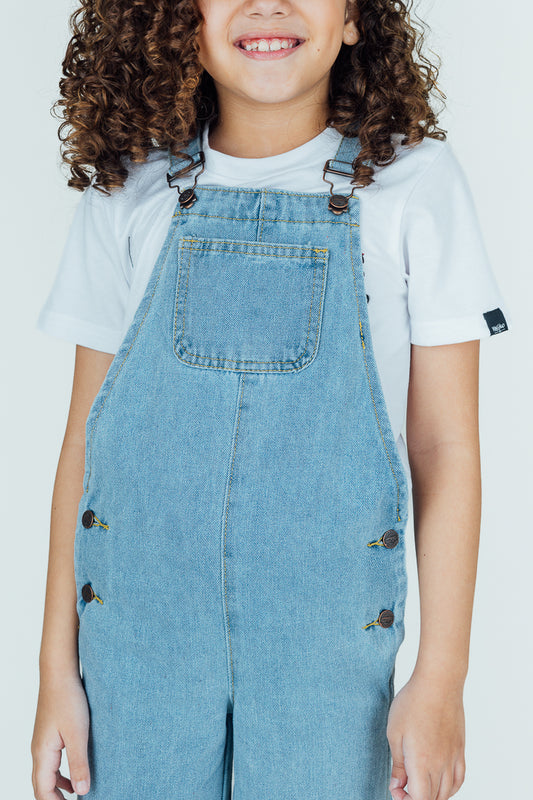 Mossimo Kids Vicky Light Blue Denim Culotte Dungarees