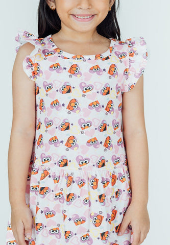 Mossimo Kids Pink Sesame Street Printed Dress