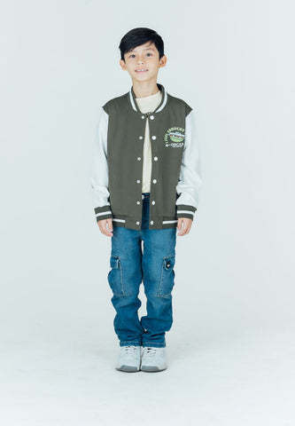 Mossimo Kids White Green Sesame Street Bomber Jacket