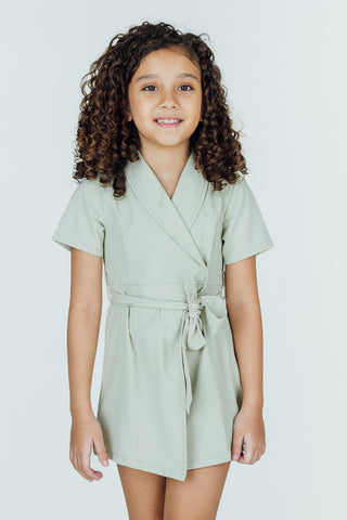 Mossimo Kids Nerissa Blue Haze Shawl Collar Wrap Dress