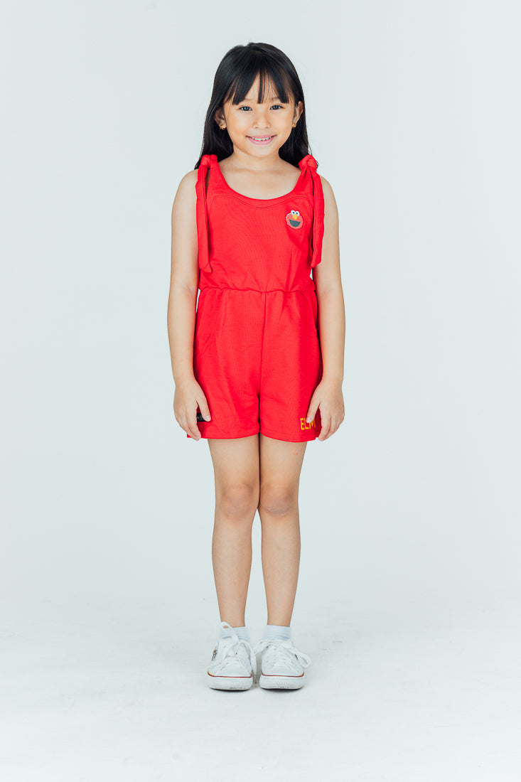 Mossimo Kids High Risk Red Sesame Street Sleeveless Romper with Embroidery