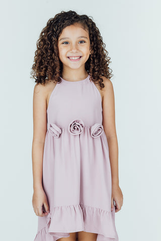 Mossimo Kids Joanne Pink Ruffle Hem Halter Neck Dress