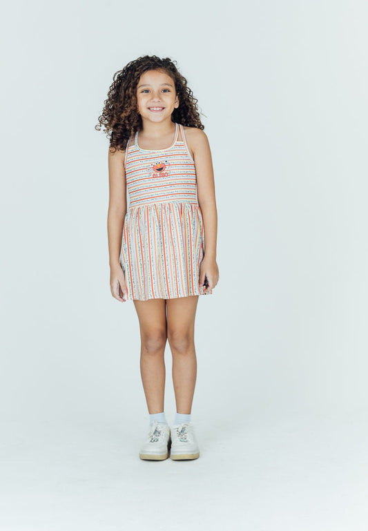 Mossimo Kids White Sesame Street Printed Cross Back Dress