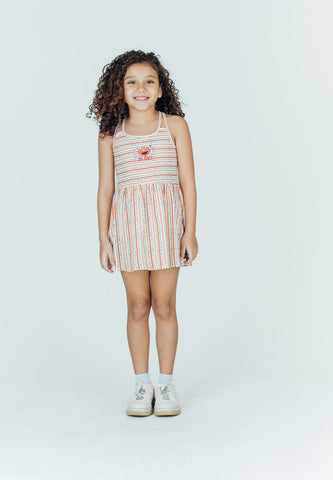 Mossimo Kids White Sesame Street Printed Cross Back Dress