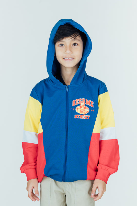 Mossimo Klein Blue Colorblock Sesame Street Hoodie
