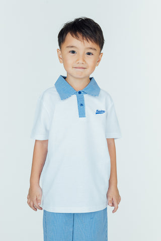 Mossimo Kids Ronnie White Blue Polo Shirt and Short Set