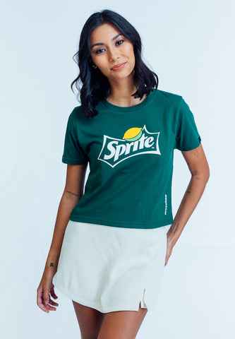 Mossimo Lianne Sprite Dark Green Classic Cropped Tee