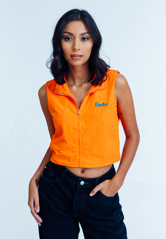 Mossimo Mariella Orange Fanta Cropped Sleeveless Top