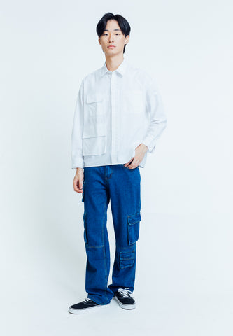 Mossimo Leon White Long Sleeves with Pocket
