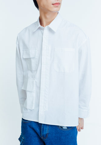Mossimo Leon White Long Sleeves with Pocket
