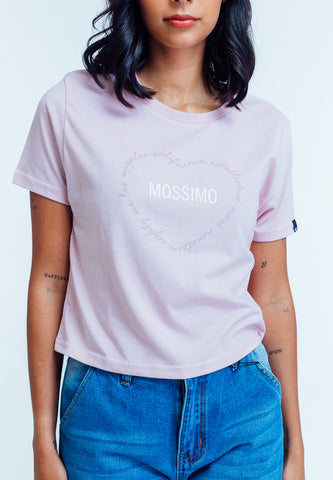 Mossimo Adriana Light Pink Classic Cropped Fit Tee