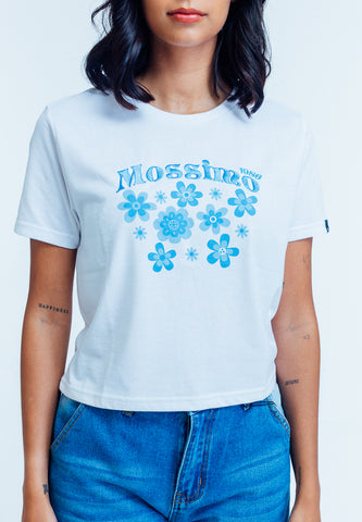 Mossimo Raiza White Classic Cropped Fit Tee
