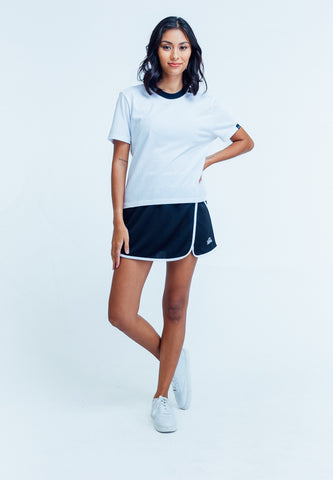 Mossimo Karina White Black Classic Fit Tee