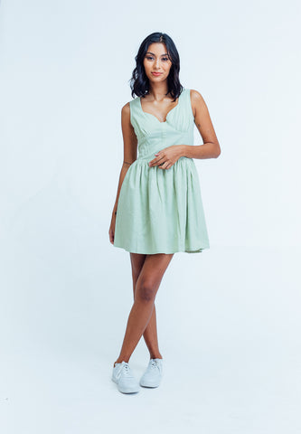 Mossimo Pearlyn Sage Green Midi Dress