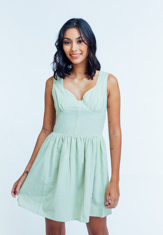 Mossimo Pearlyn Sage Green Midi Dress
