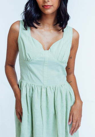 Mossimo Pearlyn Sage Green Midi Dress