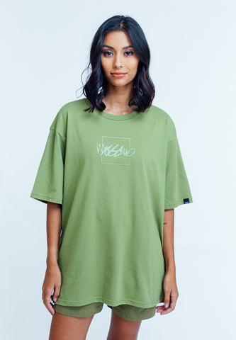 Mossimo Luisa Iguana Green Oversized Fit Tee