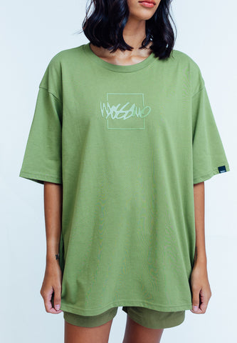 Mossimo Luisa Iguana Green Oversized Fit Tee