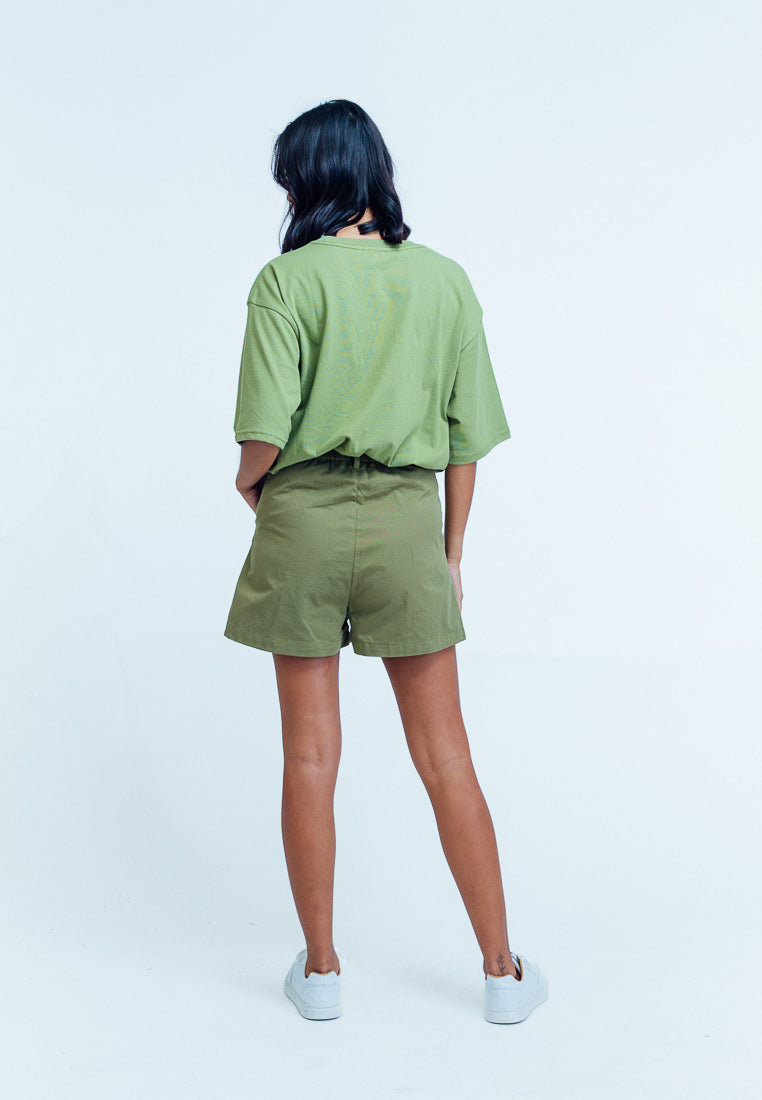 Mossimo Ava Olive High Rise Smart Shorts