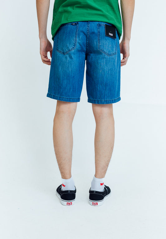 Mossimo Gideon Medium Blue Jeans with Distressed and Patchwork