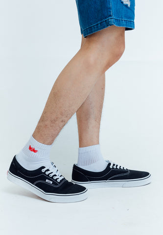 Mossimo Socks- White Unisex Quarter Sports Socks (3 in 1 Pack)