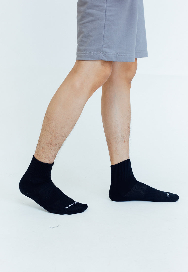 Mossimo Socks- Black Unisex Quarter Sports Socks (3 in 1 Pack)
