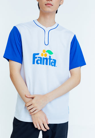Mossimo Christopher White Fanta Comfort Fit Baseball Shirt