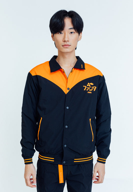 Mossimo Gregory Fanta Black Apricot Oversized Bomber Jacket