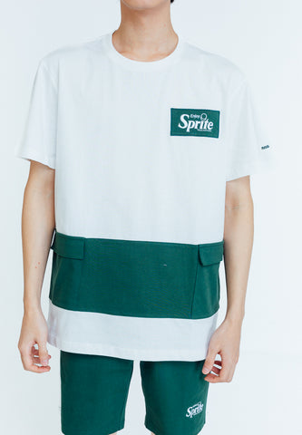 Mossimo Marwin White Green Sprite Modern Fit Shirt and Regular Mid Short Set