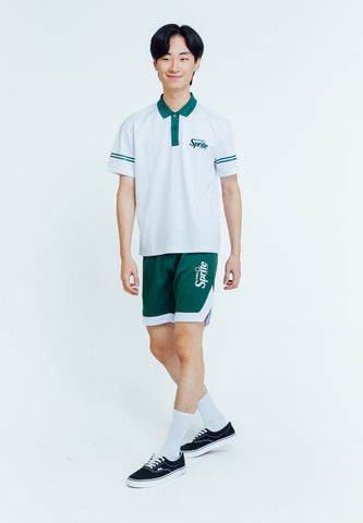Mossimo Robbie White Green Sprite Urban Fit Polo Shirt
