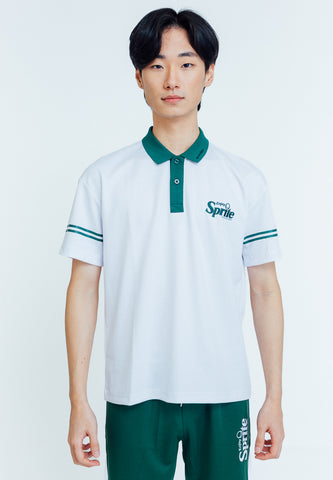 Mossimo Robbie White Green Sprite Urban Fit Polo Shirt