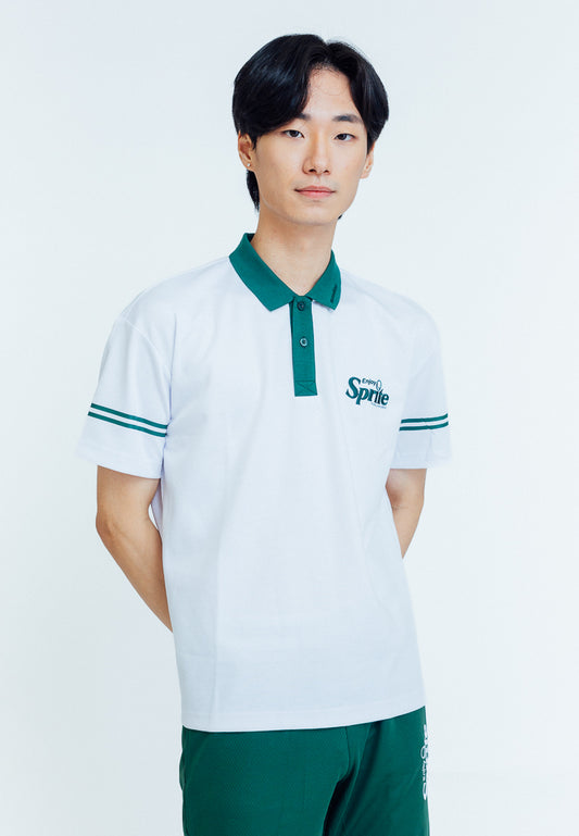 Mossimo Robbie White Green Sprite Urban Fit Polo Shirt